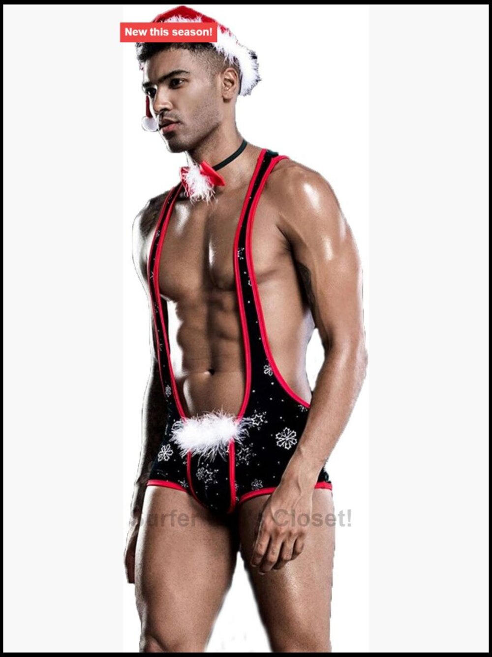 Men's Sexy Santa Claus Role Play Costume for Nightclub Cosplay